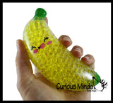 Banana Water Bead Filled Squeeze Stress Ball  -  Sensory, Stress, Fruit Fidget Toy