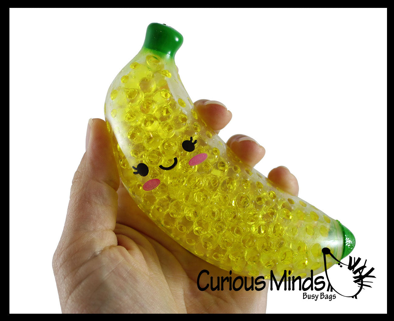 Banana Water Bead Filled Squeeze Stress Ball  -  Sensory, Stress, Fruit Fidget Toy