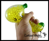 Banana and Carrot Water Bead Filled Squeeze Stress Balls  -  Sensory, Stress, Fidget Toy - Vegetable Fruit Set