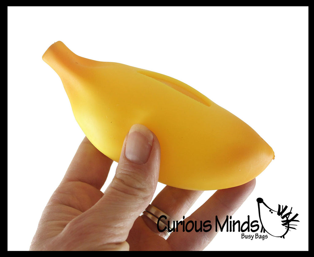 LAST CHANCE - LIMITED STOCK - Message Banana Water Gel Filled Squeeze Stress Ball  -  Sensory, Stress, Fidget Toy