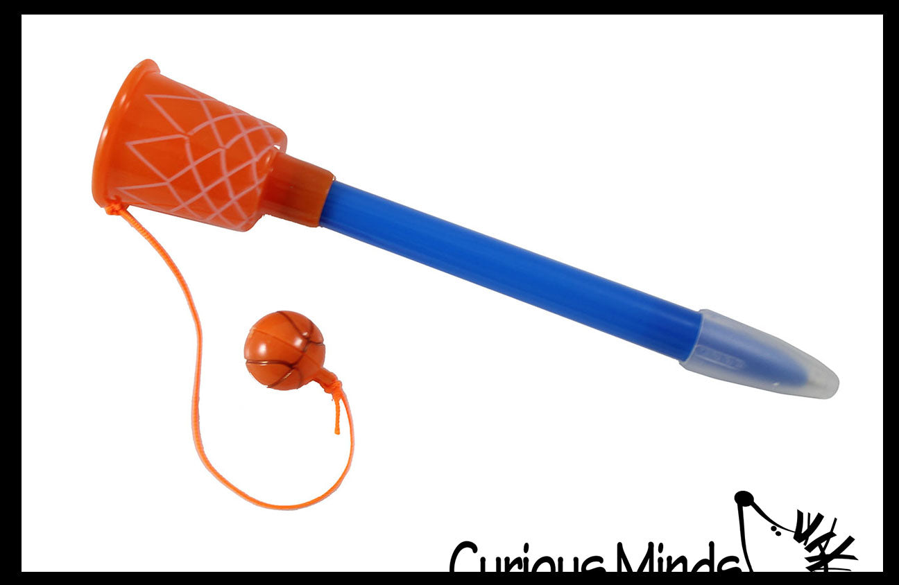 LAST CHANCE - LIMITED STOCK - Basketball Pen - Functional Pen with Ball in Cup Game - Shoot Basketball into the Hoop - Fun Cute Pens - Office School