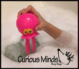 Octopus Jellyfish Bath and Pool Toy Water Bomb Soaker - Stress Ball - Wiggly Jiggly Squishy Fidget Ball