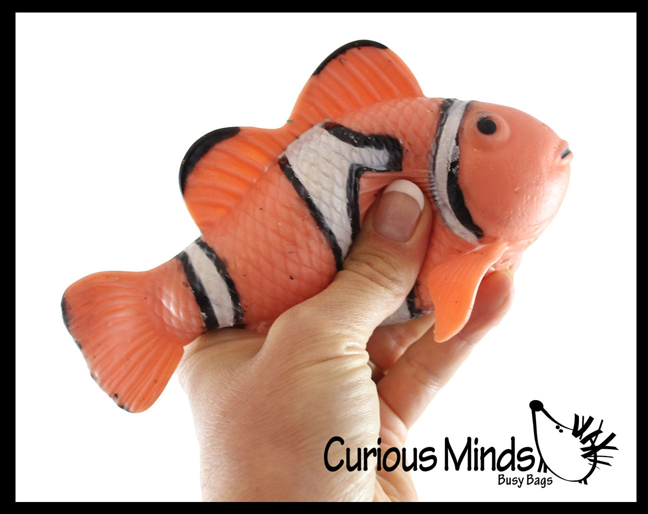 Clownfish Stretchy and Squeezy Toy - Crunchy Bead Filled
