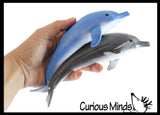 LAST CHANCE - LIMITED STOCK - Dolphin Stretchy and Squeezy Toy - Crunchy Bead Filled - Fidget Stress Ball Ocean Animal