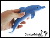 LAST CHANCE - LIMITED STOCK - Dolphin Stretchy and Squeezy Toy - Crunchy Bead Filled - Fidget Stress Ball Ocean Animal
