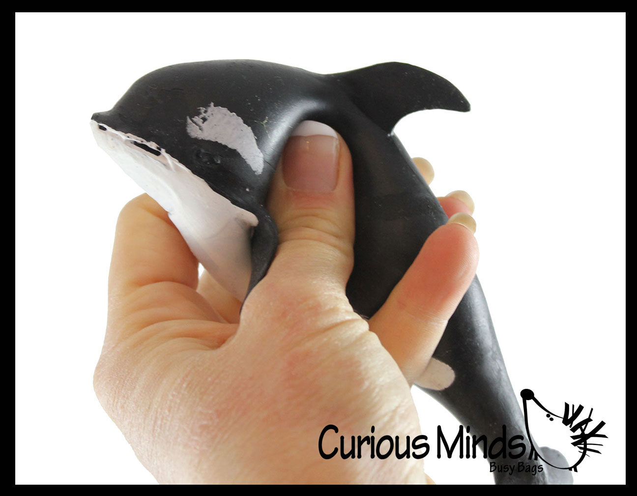Orca Stretchy and Squeezy Toy - Crunchy Bead Filled - Fidget Stress Ba ...
