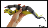 Snake Stretchy and Squeezy Toy - Crunchy Bead Filled - Reptile Fidget Stress Ball
