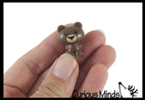 Cute Colorful Tiny Bear Figurines - Expressions Mini Toys - Small Novelty Prize Toy - Party Favors - Gift