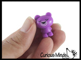 Cute Colorful Tiny Bear Figurines - Expressions Mini Toys - Small Novelty Prize Toy - Party Favors - Gift