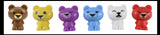 Cute Colorful Tiny Bear Figurines - Expressions Mini Toys - Small Novelty Prize Toy - Party Favors - Gift