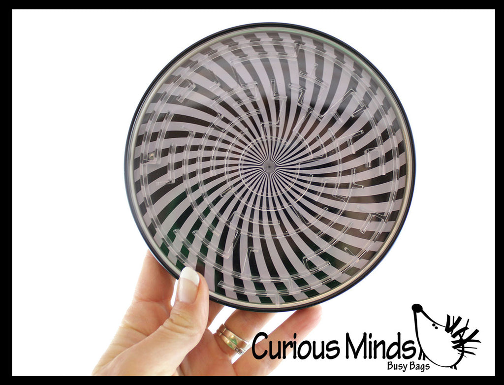 Large Tin BB Ball Maze Games Optical Illusion -  Pill Maze Toys - Party Favors - Travel Toy - Ball Maze - Skill Balance