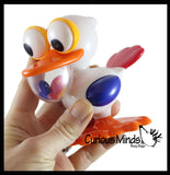 LAST CHANCE - LIMITED STOCK  - Cute Bird Rattle Toy - Spin / Shake / Crank - Duck, Peacock, Pelican