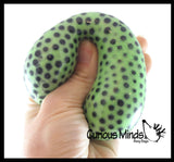 Thick Gel and Black Water Bead Ball  Squeeze Stress Ball  -  Sensory, Stress, Fidget Toy