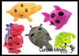 LAST CHANCE - LIMITED STOCK - Set of 5 Reptile & Amphibian Animal Mesh Ball Bundle - Boy Alligator/Turtle/Shark/Dinosaur/Frog - Squishy Water Bead Stress Ball - Mesh  Fun Fidget - Crocodile Gator - Blob Webby Mesh Ball - Squishy Fidget Ball