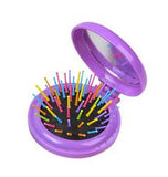 LAST CHANCE - LIMITED STOCK  - Compact Folding Hair Brush with Mirror