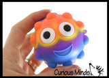 LAST CHANCE - LIMITED STOCK - Bubble Ball With Pop Out Eyes -  Bubble Poppers on Ball Squeeze to Pop - Silicone Push Poke Bubble Wrap Fidget Toy - Press Bubbles to Pop - Bubble Popper Sensory Stress Toy