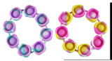 BULK - WHOLESALE - SALE -  Bubble Pop Bracelet - Tie Dye Bangle Silicone Push Poke Bubble Wrap Fidget Toy - Press Bubbles to Pop the Bubbles Down - Bubble Popper Sensory Stress Toy Jewelry