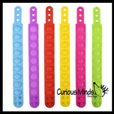 BULK/WHOLESALE - Bubble Pop Bracelets - Adjustable Tie Dye Silicone Push Poke Bubble Wrap Fidget Toy - Press Bubbles to Pop the Bubbles Down - Bubble Popper Sensory Stress Toy Jewelry