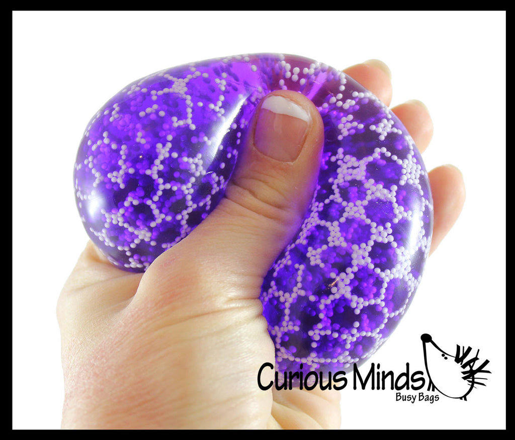 NeeDoh Bubble Glob Soft Gel Filled Stretch Ball - Ultra Squishy and Moldable Relaxing Sensory Fidget Stress Toy Nee Doh
