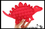 Dino Cute Dinosaur Animal Theme Bubble Pop Game - Silicone Push Poke Bubble Wrap Fidget Toy - Press Bubbles to Pop the Bubbles Down Then Flip it over and Do it Again - Bubble Popper Sensory Stress Toy