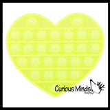 BULK - WHOLESALE - Neon Bubble Pop Game - Silicone Push Poke Bubble Wrap Fidget Toy - Circle, Square, Star, Flower, Octagon, Flower - Press Bubbles to Pop the Bubbles Down Then Flip it over and Do it Again - Bubble Popper Sensory Stress Toy