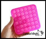 BULK - WHOLESALE - Neon Bubble Pop Game - Silicone Push Poke Bubble Wrap Fidget Toy - Circle, Square, Star, Flower, Octagon, Flower - Press Bubbles to Pop the Bubbles Down Then Flip it over and Do it Again - Bubble Popper Sensory Stress Toy