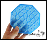 BULK - WHOLESALE - Neon Bubble Pop Game - Silicone Push Poke Bubble Wrap Fidget Toy - Circle, Square, Star, Flower, Octagon, Flower - Press Bubbles to Pop the Bubbles Down Then Flip it over and Do it Again - Bubble Popper Sensory Stress Toy