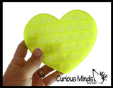 BULK - WHOLESALE - Neon Bubble Pop Game - Silicone Push Poke Bubble Wrap Fidget Toy - Circle, Square, Star, Flower, Octagon, Flower - Press Bubbles to Pop the Bubbles Down Then Flip it over and Do it Again - Bubble Popper Sensory Stress Toy