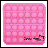 BULK - WHOLESALE - Neon Bubble Pop Game - Silicone Push Poke Bubble Wrap Fidget Toy - Circle, Square, Star, Flower, Octagon, Flower - Press Bubbles to Pop the Bubbles Down Then Flip it over and Do it Again - Bubble Popper Sensory Stress Toy