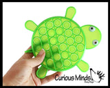 BULK - WHOLESALE - SALE - Cute Ocean Animal Theme Bubble Pop Game - Silicone Push Poke Bubble Wrap Fidget Toy - Press Bubbles to Pop the Bubbles Down Then Flip it over and Do it Again - Bubble Popper Sensory Stress Toy