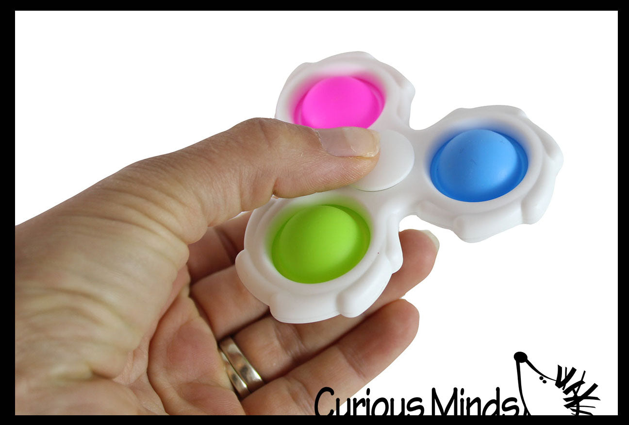 BULK WHOLESALE SALE Bubble Pop Fidget Spinner 2 in 1 Fidget To Curious Minds Busy Bags