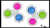 Bubble Pop Fidget Spinner - 2 in 1 Fidget Toy - Bubble Popper Sensory Stress Toy