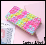 LAST CHANCE - LIMITED STOCK - SALE - Bubble Popper Pencil Case, Bag, Wallet - Bubble Pop Flip Fidget Toy - Silicone Push Poke Bubble Wrap Fidget Toy - Press Bubbles to Pop the Bubbles Down Then Flip it over and Do it Again