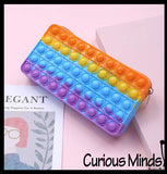 LAST CHANCE - LIMITED STOCK - SALE - Bubble Popper Pencil Case, Bag, Wallet - Bubble Pop Flip Fidget Toy - Silicone Push Poke Bubble Wrap Fidget Toy - Press Bubbles to Pop the Bubbles Down Then Flip it over and Do it Again