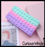 LAST CHANCE - LIMITED STOCK - SALE - Bubble Popper Pencil Case, Bag, Wallet - Bubble Pop Flip Fidget Toy - Silicone Push Poke Bubble Wrap Fidget Toy - Press Bubbles to Pop the Bubbles Down Then Flip it over and Do it Again