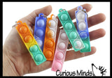 Zipper Pull Bubble Pop Clip on Fidget -  Bubble Poppers on Clip Squeeze to Pop - Silicone Push Poke Bubble Wrap Fidget Toy - Press Bubbles to Pop - Bubble Popper Sensory Stress Toy