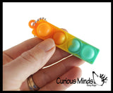 Zipper Pull Bubble Pop Clip on Fidget -  Bubble Poppers on Clip Squeeze to Pop - Silicone Push Poke Bubble Wrap Fidget Toy - Press Bubbles to Pop - Bubble Popper Sensory Stress Toy