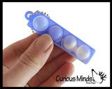 Zipper Pull Bubble Pop Clip on Fidget -  Bubble Poppers on Clip Squeeze to Pop - Silicone Push Poke Bubble Wrap Fidget Toy - Press Bubbles to Pop - Bubble Popper Sensory Stress Toy