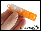 Zipper Pull Bubble Pop Clip on Fidget -  Bubble Poppers on Clip Squeeze to Pop - Silicone Push Poke Bubble Wrap Fidget Toy - Press Bubbles to Pop - Bubble Popper Sensory Stress Toy