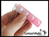 Zipper Pull Bubble Pop Clip on Fidget -  Bubble Poppers on Clip Squeeze to Pop - Silicone Push Poke Bubble Wrap Fidget Toy - Press Bubbles to Pop - Bubble Popper Sensory Stress Toy