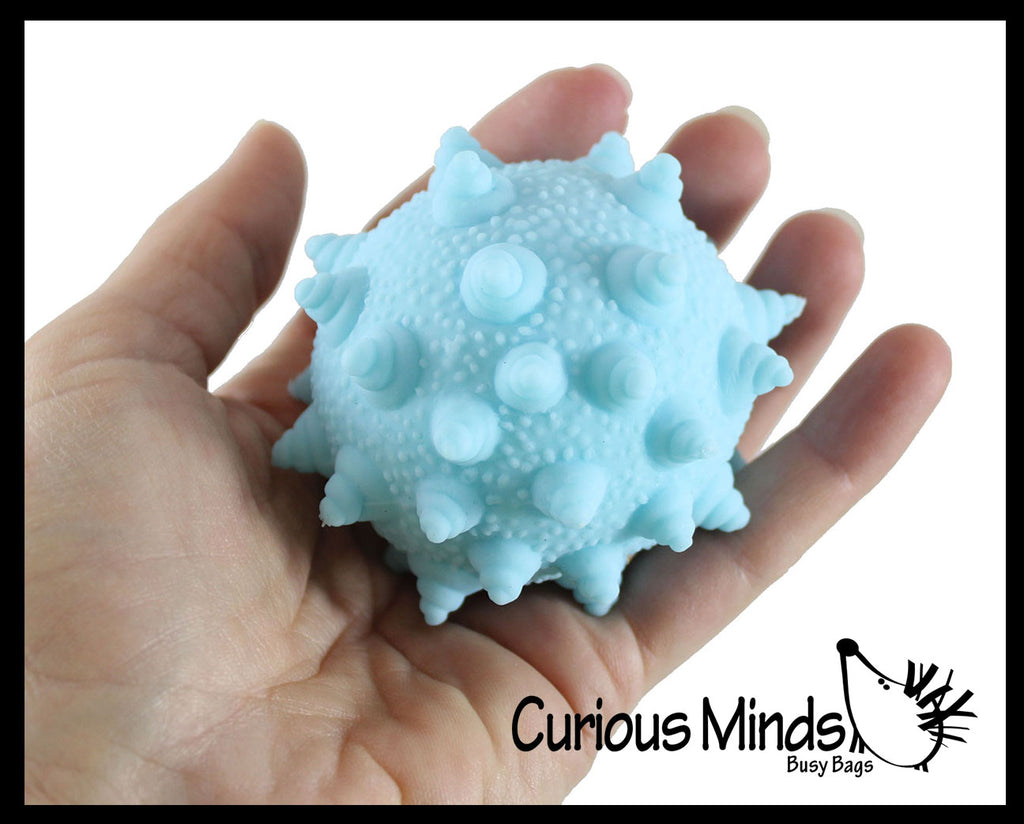 LAST CHANCE - LIMITED STOCK - Soft Fluff- Filled Spiky Knobby Squeeze Stress Balls  -  Sensory, Stress, Fidget Toy Super Soft