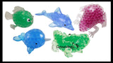 LAST CHANCE - LIMITED STOCK - Animal Water Bead Filled Squeeze Stress Ball Variety Pack  of 5 -  Sensory, Stress, Fidget Toy - Sticky Target Ceiling Balls