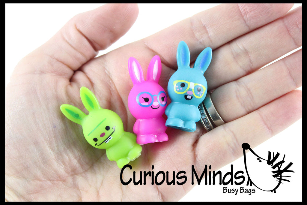 CLEARANCE SALE - Cute Bunny Pencil Toppers - Easter Egg Filler Prize - School Supplies