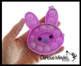 Small Bunny on Clip Bubble Popper Toy - Easter Themed - Easter Basket Fidget - Bubble Pop Fidget Toy - Silicone Push Poke Bubble Wrap Fidget Toy - Press Bubbles to Pop - Bubble Popper Sensory Stress Toy OT