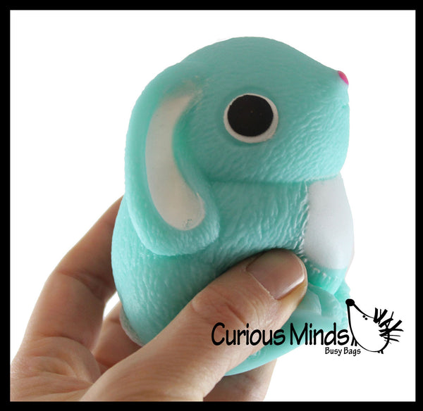 Large Bunny Rabbit Soft Fluff Doh - Filled Squeeze Stress Balls - Sens ...