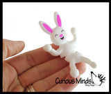 Bunny Rabbit Sticky Wall Walker Tumblers Crawlers - Easter Themed Small Toys - Easter Egg Filler Set - Small Toy Prize Assortment Egg Hunt