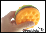 BULK - WHOLESALE -  SALE - Burger Bubble Pop Ball -  Hamburger Junk Food Bubble Poppers on Ball Squeeze to Pop - Silicone Push Poke Bubble Wrap Fidget Toy - Press Bubbles to Pop - Bubble Popper Sensory Stress Toy