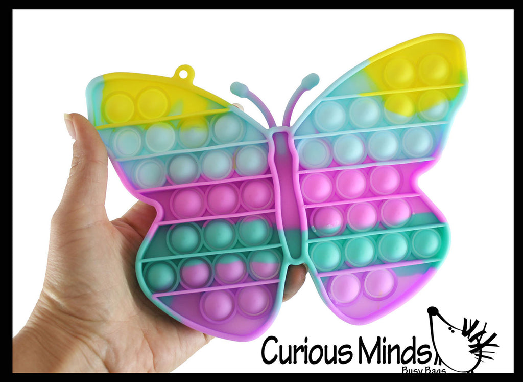 LAST CHANCE - LIMITED STOCK  - SALE - Large Butterfly Bubble Pop Fidget Toy - Silicone Push Poke Bubble Wrap Fidget Toy - Press Bubbles to Pop the Bubbles - Bubble Popper Sensory Stress Toy