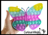 Large Butterfly Bubble Pop Fidget Toy - Silicone Push Poke Bubble Wrap Fidget Toy - Press Bubbles to Pop the Bubbles - Bubble Popper Sensory Stress Toy
