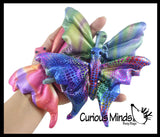 Butterfly Sand Filled Animal Toy - Heavy Weighted Sandbag Animal Plush Bean Bag Toss - Shimmering Glitter Insect